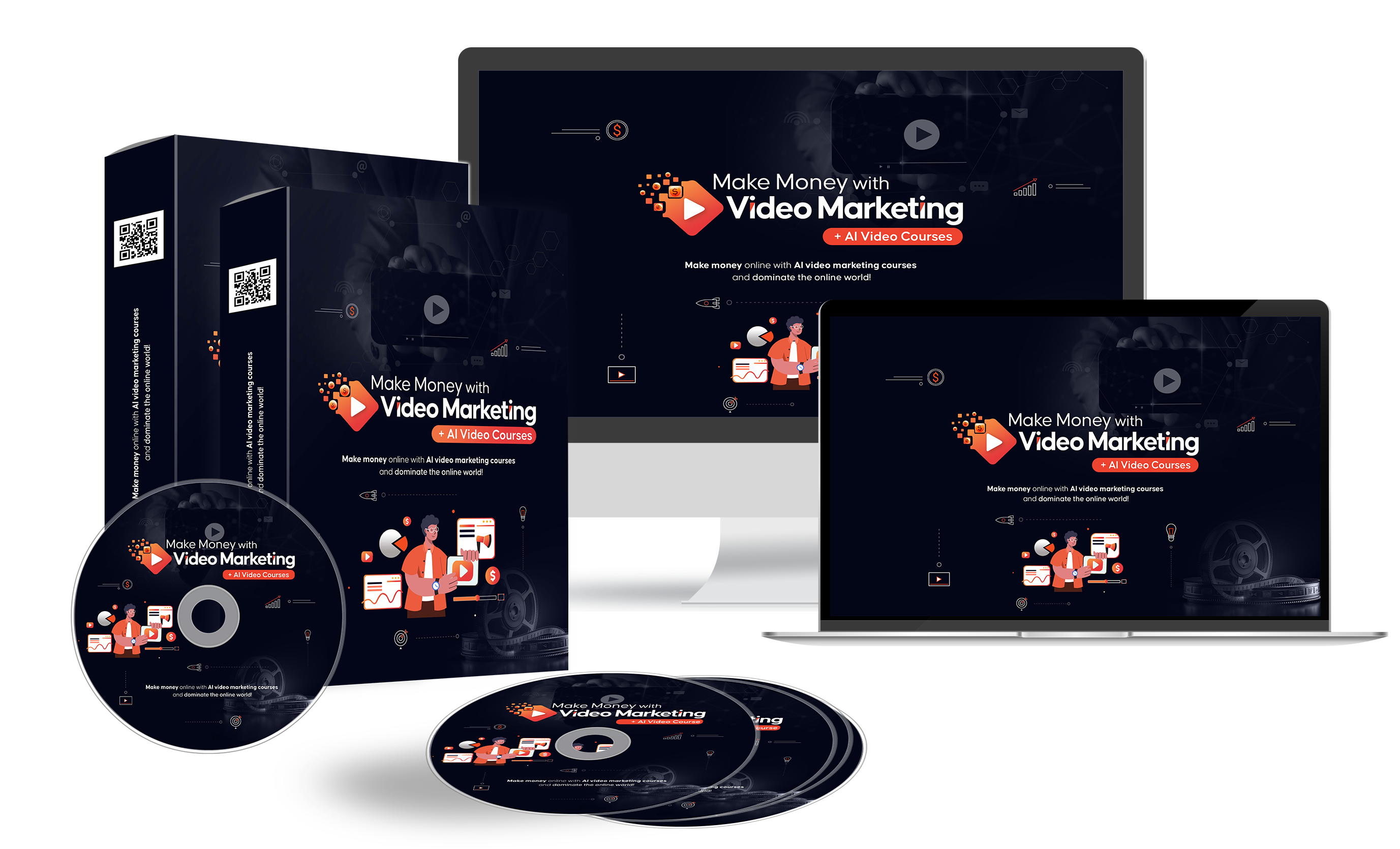 Make Money with Video marketing + AI Video Course FE Combo Image